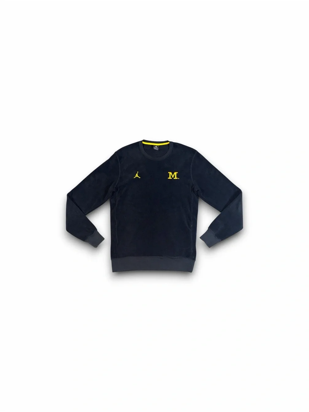 Michigan Wolverines NCAA air Jordan jump man crewneck sweatshirt navy medium